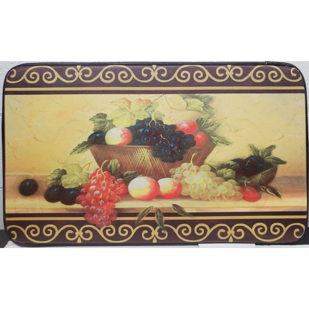 PVC ANTI-FATIGUE FOAM NON SLIP FLOOR MAT (18" x 30") FRUITS BASKET, Antifatiga